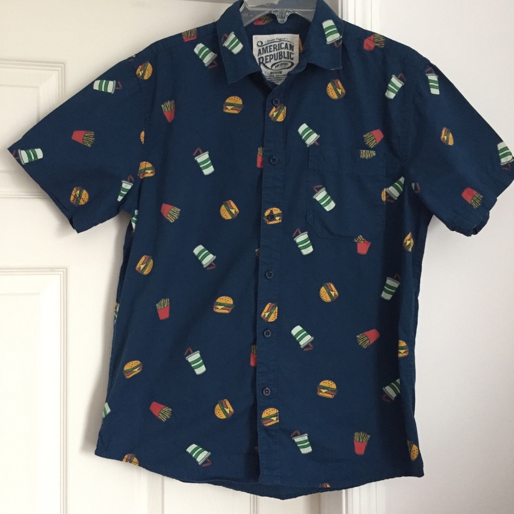 Men’s Fast Food Button-up